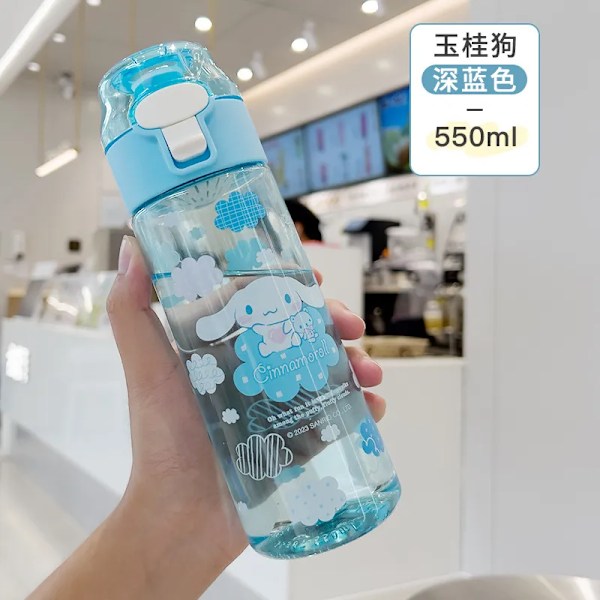 Kawaii Sanrio Vandflaske Kuromi Cinnamoroll Tegnefilm Anime Glas Kop Sleeve Legetøj
