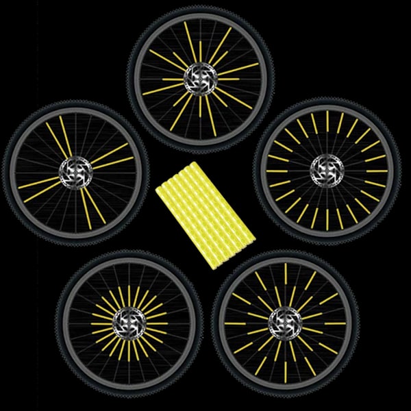 Cykelreflekser, 48 stk. cykeltilbehør reflekser, 360° synlighedsreflektorer, refleksclips cykel, reflekterende ekerpinde