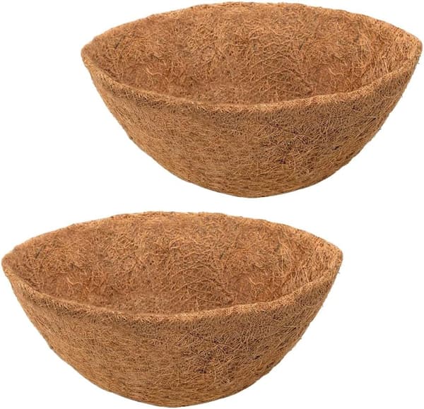 2 Round Coconut Liners Ø40 cm (16 inch) Hanging Basket Coco Liner Replaceable