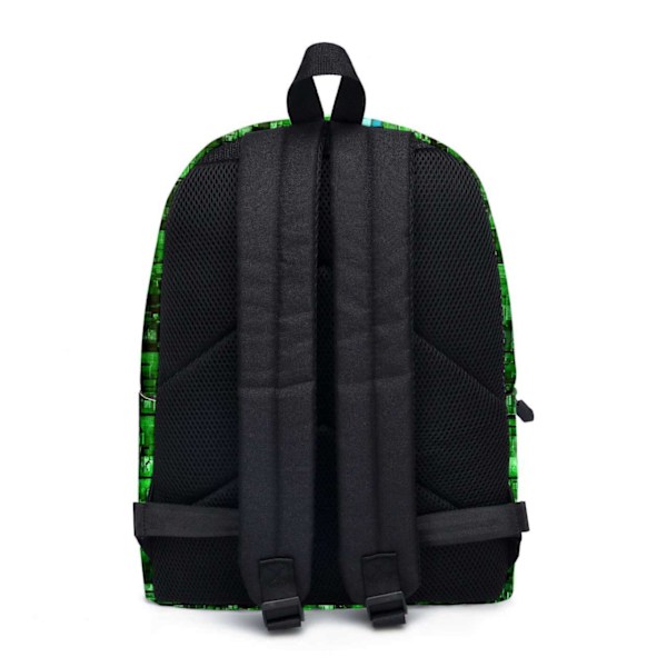 Ryggsäck för pojkar Barn Svart Minecraft Gamerväska Skolryggsäck One Size V