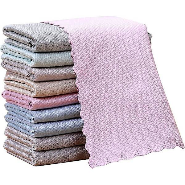 10-pack mikrofiberkökshanddukar, mångsidiga hushållsdukar i tvättbar mikrofiber, 30x40 cm