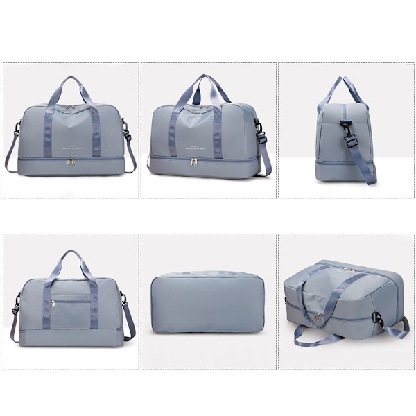 Weekendbag for kvinner, kabinveske, GRÅ Grey