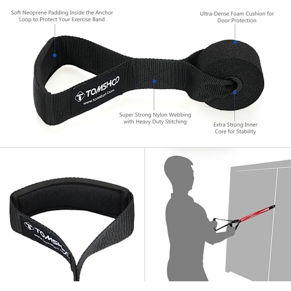 TOMSHOO 5-pack Pull Up Assist Band Set Motstånd
