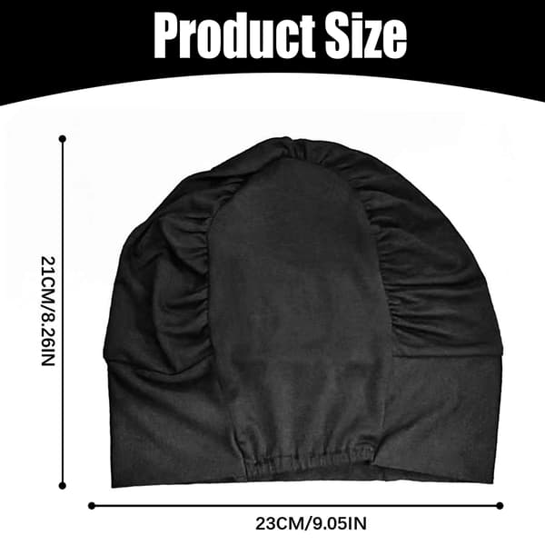 Moisture-Wicking Bamboo Sleep Cap, Skin-Friendly Adjustable Beanie for Women Men, Stretchy Full Head Coverage Chemo Hat, Lightweight Breathable