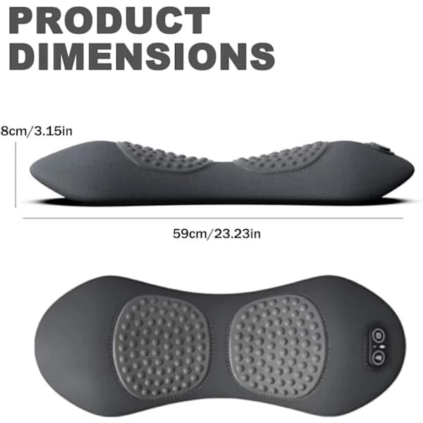 3-in-1 Back Therapy, Back Massage, Sciatica Massage with Traction Lift, Stretcher Portable Deep Tissue Vibration for Neck Shoulder Backs (Grey)