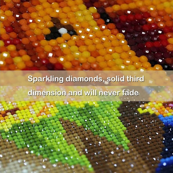 Ugglor 12x16 tum diamantmålning för vuxna, DIY 5D Blommor Dia