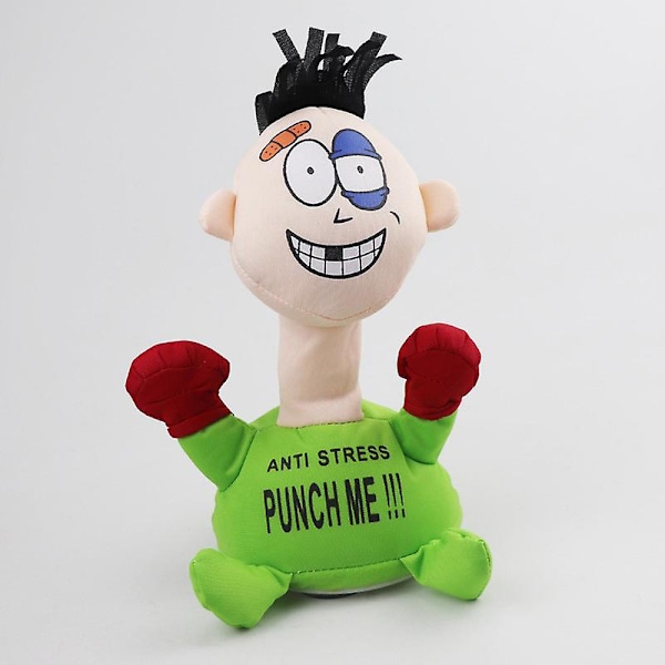 Kreativ Rolig Elektrisk Plysch Leksak Punch Me Doll Roliga Känslor Stressavlastning