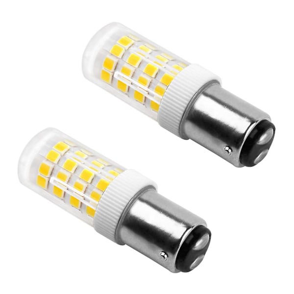 5W LED symaskin pære B15d 220-240V Kald hvit 2 stk