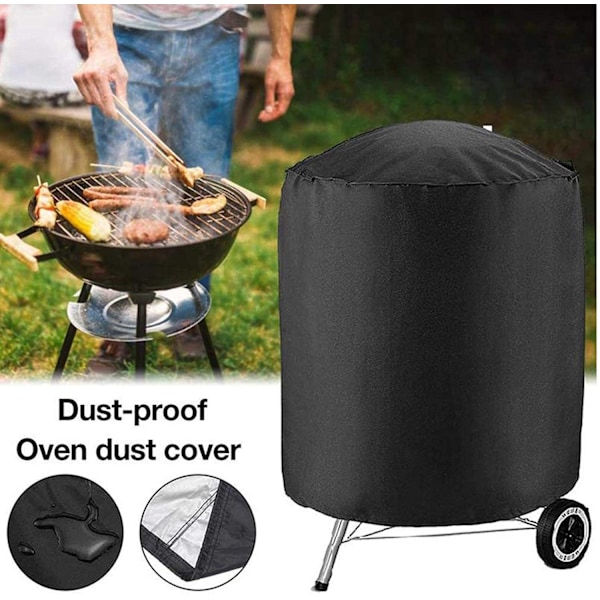INF Runt grillskydd / grillöverdrag Svart 58x77 cm Svart