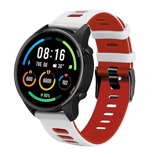 Sekalainen värinen 20 mm ranneke Garmin Venu 2 Plus -kelloon White-Orange