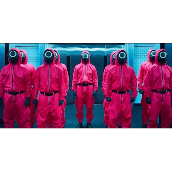 Squid Game Vuxen Triangel Vakt Jumpsuit M