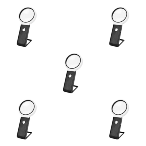 1/2/5 Vikbart förstoringsglas med LED-ljus - High Definition A 80mm 6X 25X A 80mm 6X 25X 5PCS