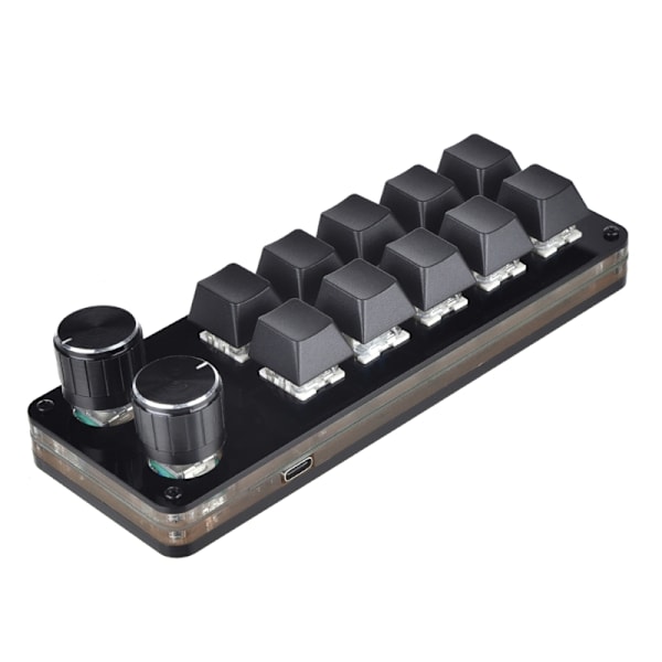 Mini Tangentbord 10 Tangenter 2 Rattar Gamer Programmerbar Knappsats DIY Hot Swap Anpassning Mekaniskt Tangentbord Macro Tangentbord