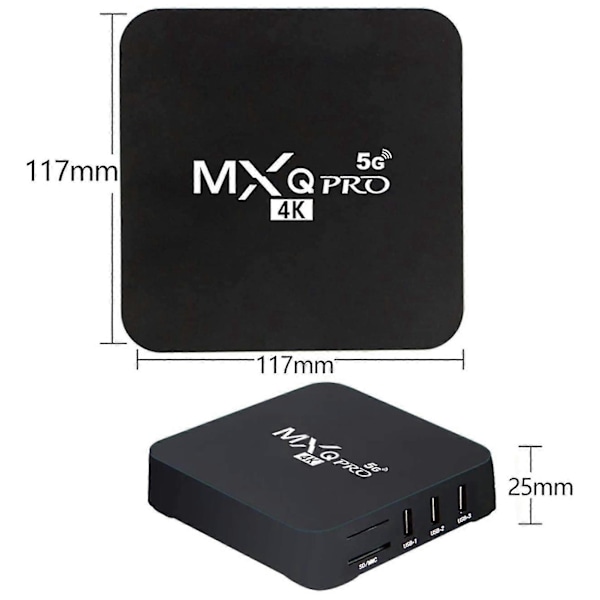Android TV-box, 4K HDR Streaming Media Player, 4 GB RAM 32 GB ROM Allwinner H3 Core Smart TV-box