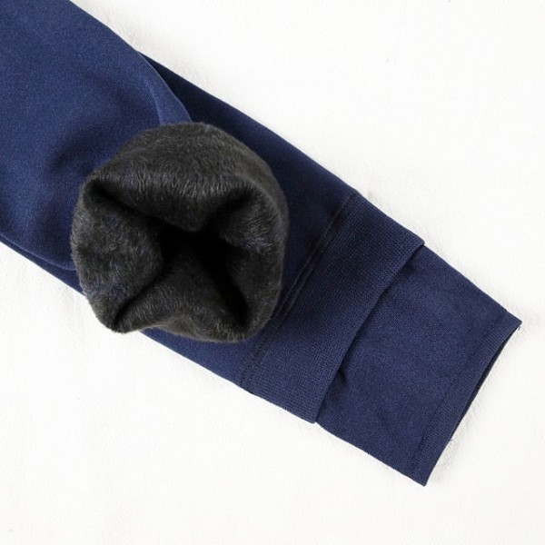 ATHVOTAR Varma Vintertights Dam Elastiska Smala Fleece Tights Sammet Tjocka Tights Hög Midja Sexiga Kroppsstrumpor Kvinnor Marinblå Navy L
