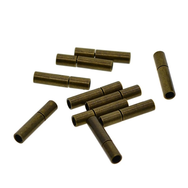 1/2/3 10 sett 14x3 mm bajonett trykknapp lås skinn ledningsender 1Set