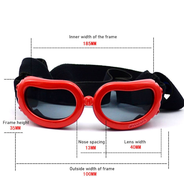 Små hundsolglasögon Goggles SVART black