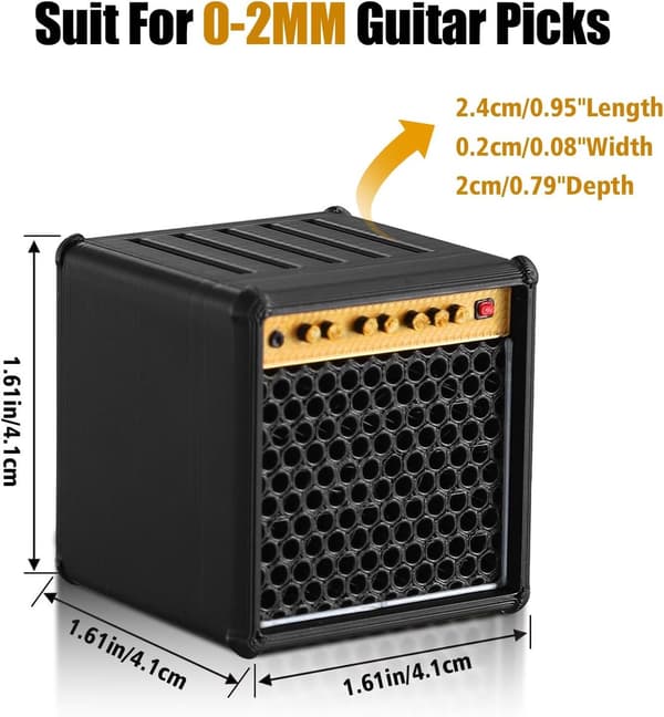 Guitar Pick Holder - Guitar Pick Box - Amplifier - Speaker Style Pick Case