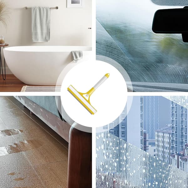 Window Scraper Window Wiper with Foam Spray Window Wiper Set Bathroom Window Scraper with Spray Bottle Window Cleaner