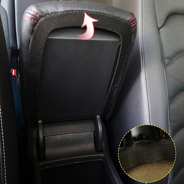 Bil Armstöd Sätesskydd Bilinredningstillbehör Auto Armstödsskydd Black black line