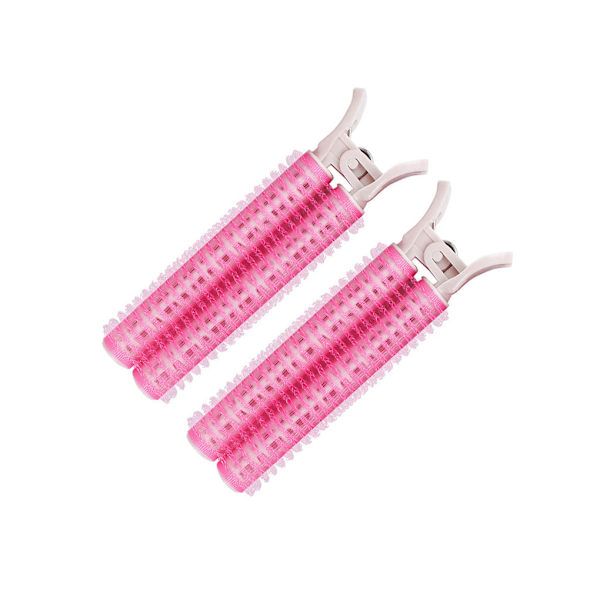 Hårrod Fluffy Clips Pandehår Styling Frisør Hårklemme rose red