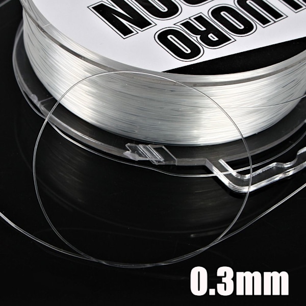 300M FluoroCarbon fiskeline Stærk tråd DIA.-0,3MM Dia.-0.3mm