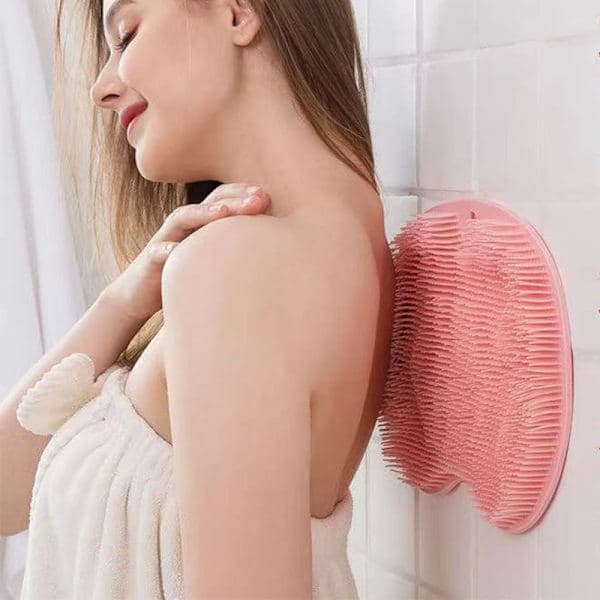 Jalka- ja selkäharja suihkuun - Seinäkiinnitteinen harmaa gray