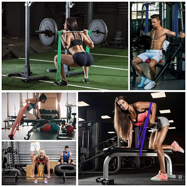 Motstandsband Trening Elastisk Naturlig Latex Trening Gummiøgle Styrke Gummibånd Gym Fitness Trening Expander green