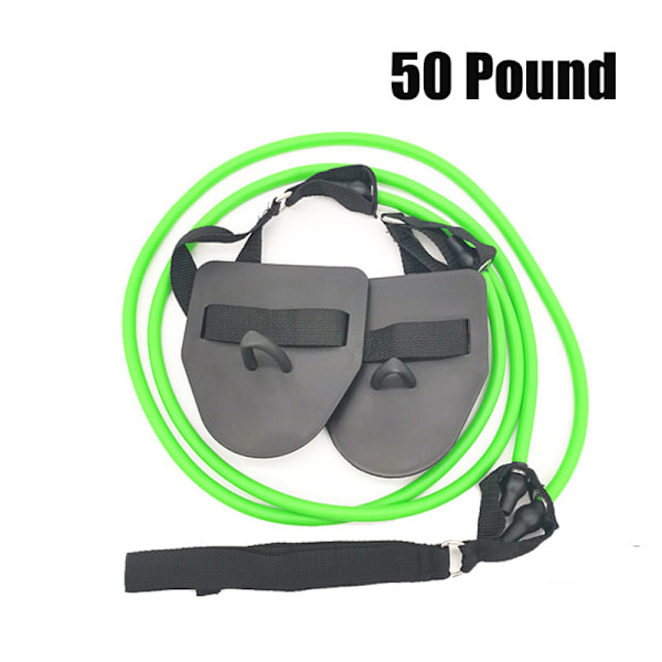 Simtränare Armstyrka Träningsredskap Motståndsband med Simpaddlar Green (50 lbs)