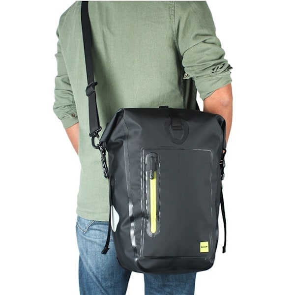 25L Pyörän vedenpitävä laukku Takalaukku Pyöräilytarvikkeet black/green