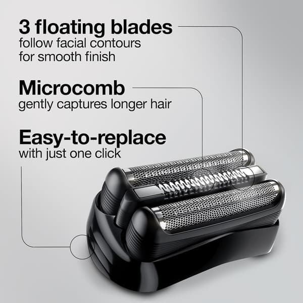 Braun Series 3 Shaver Replacement Head - 21B - Compatible with Shavers 300s, 310s, 3010BT