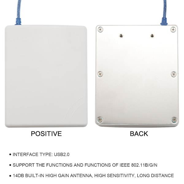 150Mbps High Gain Antenne 14dbi 5m Kabel Trådløs USB Adapter Udendørs Vandtæt Lang Rækkevidde WiFi Re