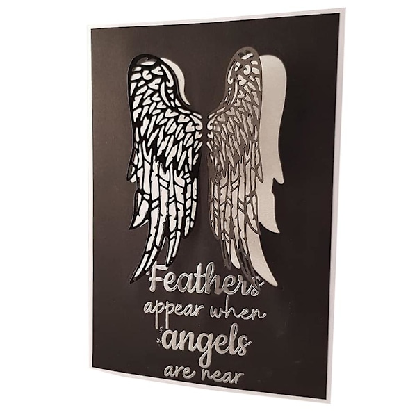 Ängelvingar Metalstanser DIY Scrapbooking Kort Prægning Håndværk Skabelon Mengxi Silver