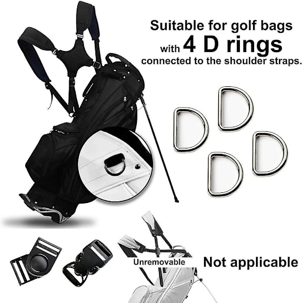 Bærbar golfskulderstropp Golfbagstropp Kompatibel skulderstropp