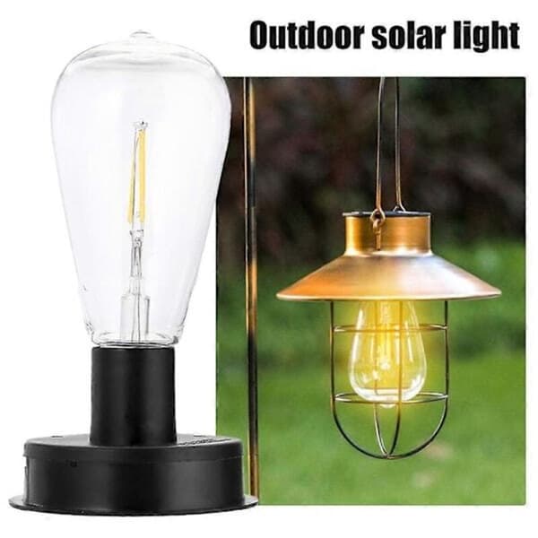 2800K Wolframtråd LED Solcellelampe for Hagebelysning, 7cm/8.5cm, for Utendørs Gjerde, Dekorativ, 8cm