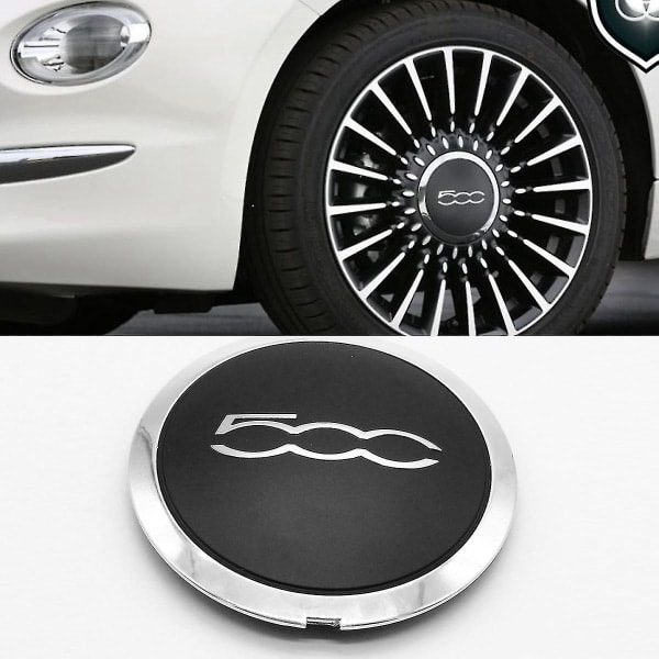 133 mm navkapsler til Fiat 500 hjul Senternavkapsler Sølv
