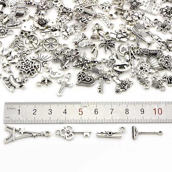 Berlocker smycken örhängen blandat paket DIY-kit 100 stk