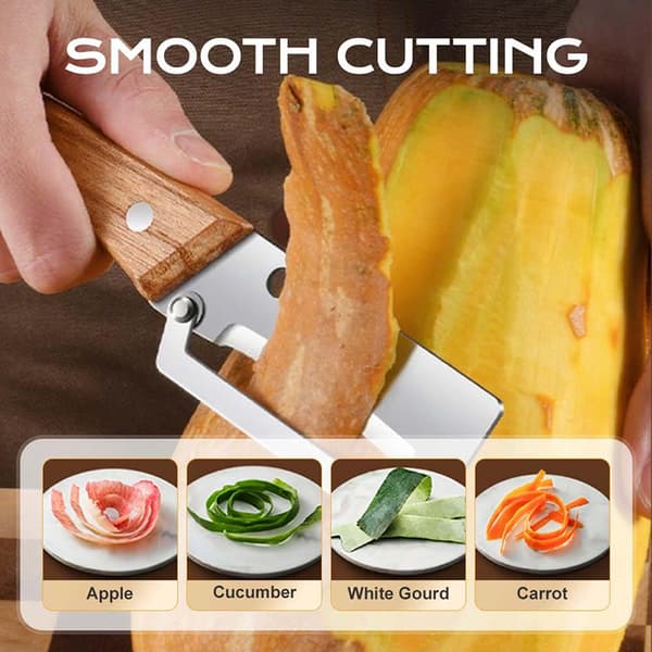 Trä Multifunktionell Grönsaksskalare för Kök Frukt & Grönsaker