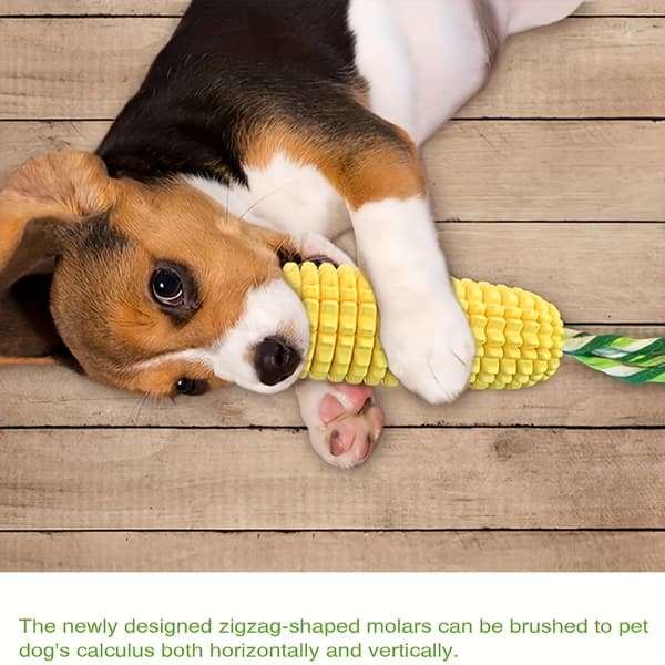 Holdbart hundetyggelegetøj til aggressive tyggere - Tandrensende ben til store hunde Corn-1 pc