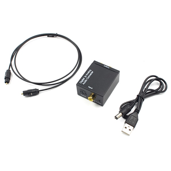 USB DAC Forsterker Digital til Analog Konverter RCA R/L og Dekoding med Optisk USB