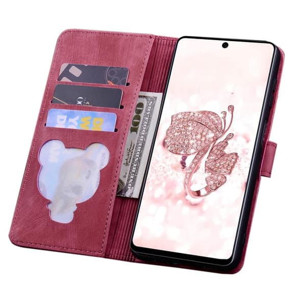Sakura Kat Design Hard Case Kompatibel med Samsung Galaxy A56 / A36[GPA] Vinrött