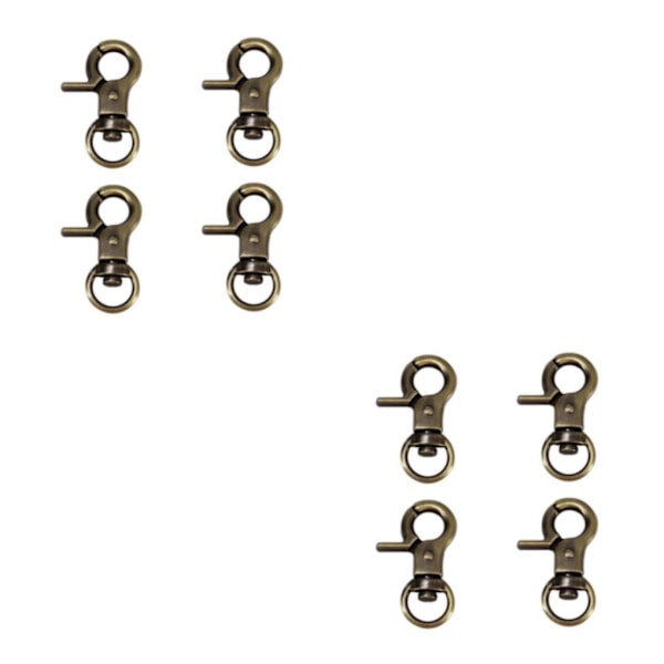 1/2/3/5 4 st Zinklegering Hummerlås Vridbara Trigger Clips Brons 30mm Bronze 30mm 2Set