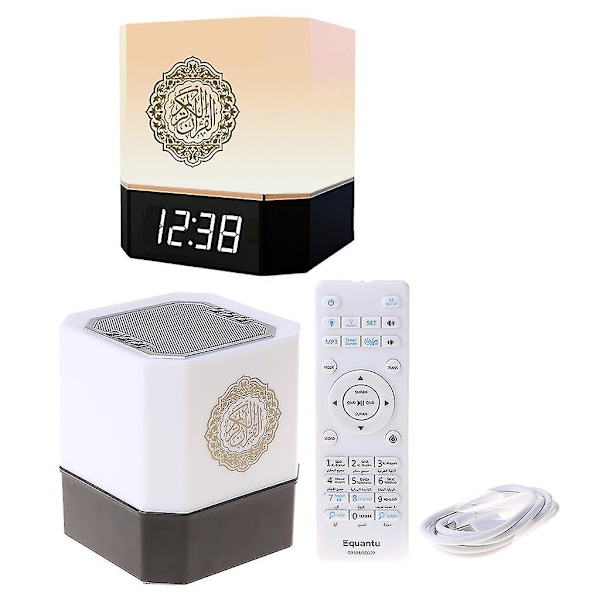 Bluetooth-kompatibel Koran-højttaler med LED-natlys til smart app-styring af Azan