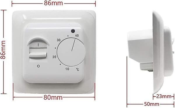 Manuell 220V golvvärmetermostat med golvsensor, 16A[GPA]