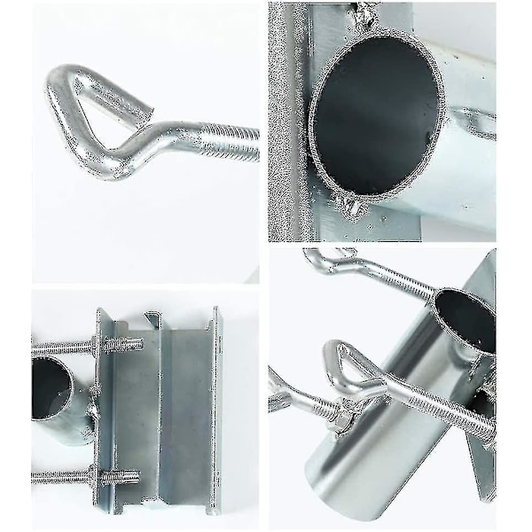 Parasolholder, altanrækværk, altan parasolholder 1 stk - sølv