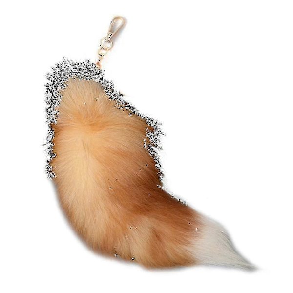 Plys-rævehale Nøglering Pelsdyr Hale Nøglering 40cm Dyrehale---Kode16709
