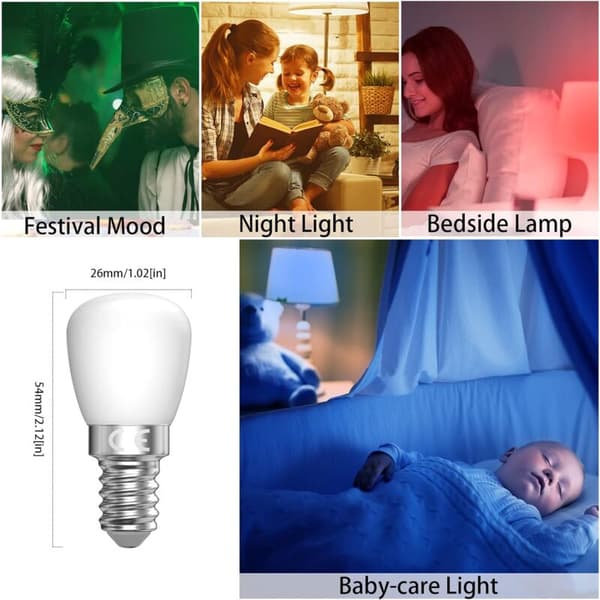 Flerfärgad E14 LED-lampa, 3W för festlig inredning