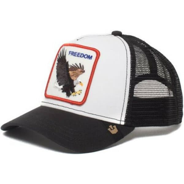 Fiskenettlue med brodert dyredesign Eagle White