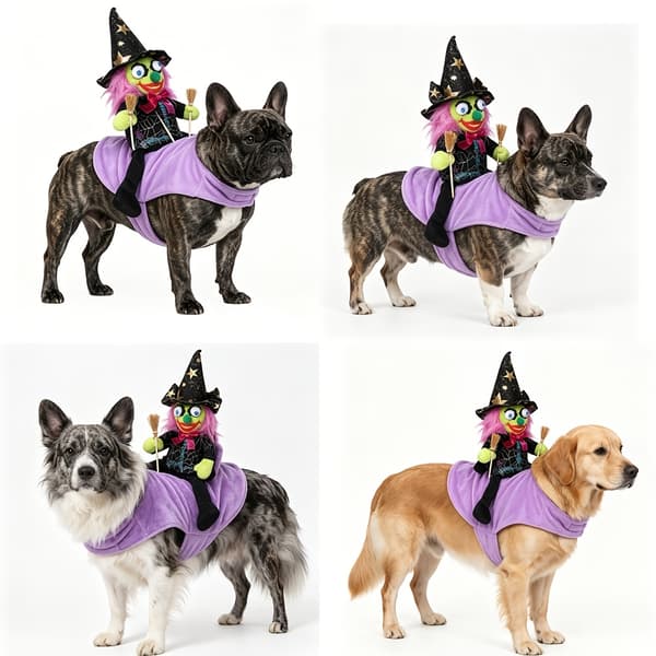 Halloween hunde- og kattekostume, karnevalsudklædning til små hunde og katte M