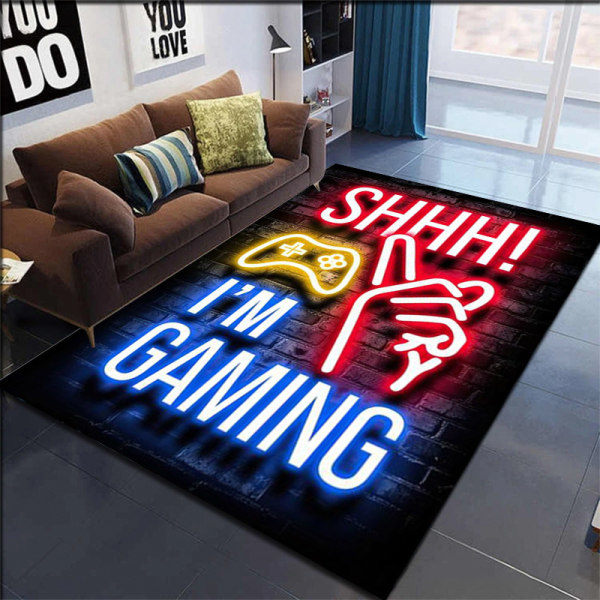 Store Gaming Gulvtepper, 3D Gamer Teppe Interiør Stue Teppe FARGE 3 100*150cm
